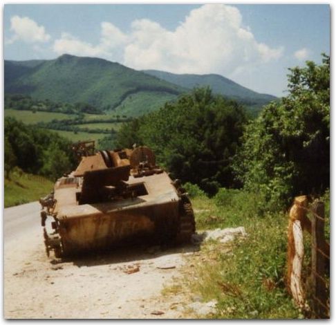 Unisten BVP M-80, destroyed APC M-80